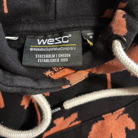 Wesc Black and Orange Palm Print Hoodie Size M - Picture 7 of 11